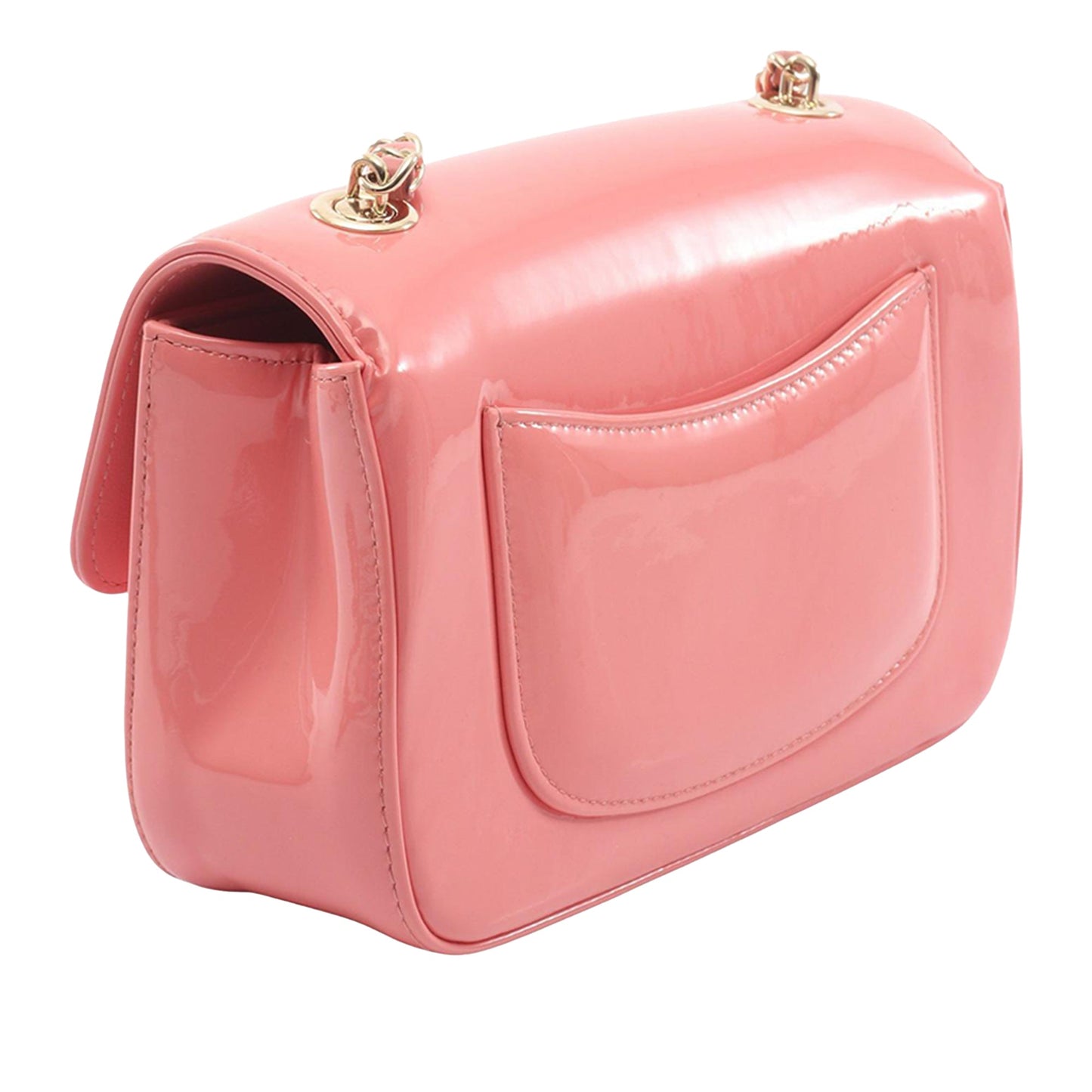 Chanel Mini CC Patent Camellia Flap