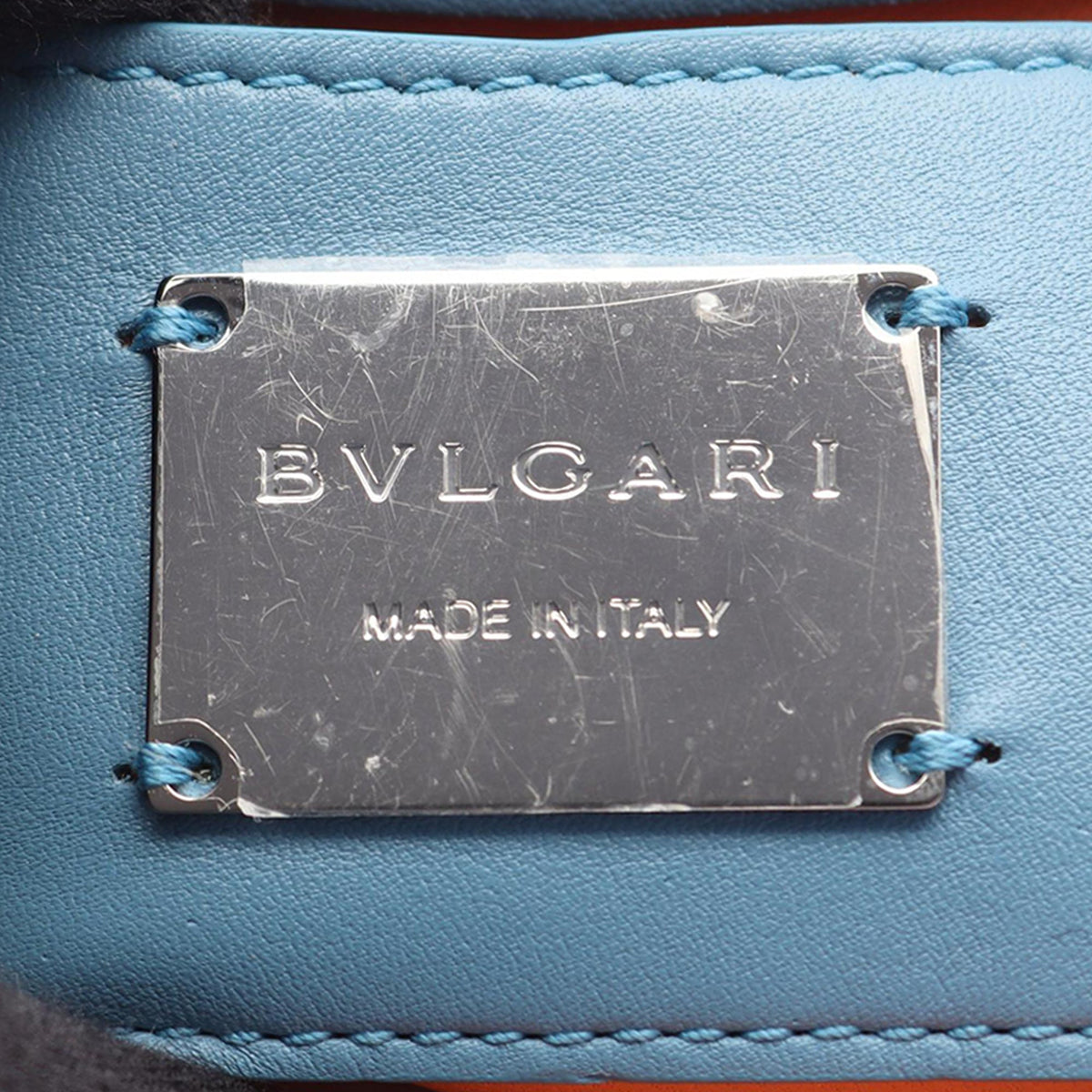 Bvlgari Mini Leather Serpenti Cabochon Satchel — Blue