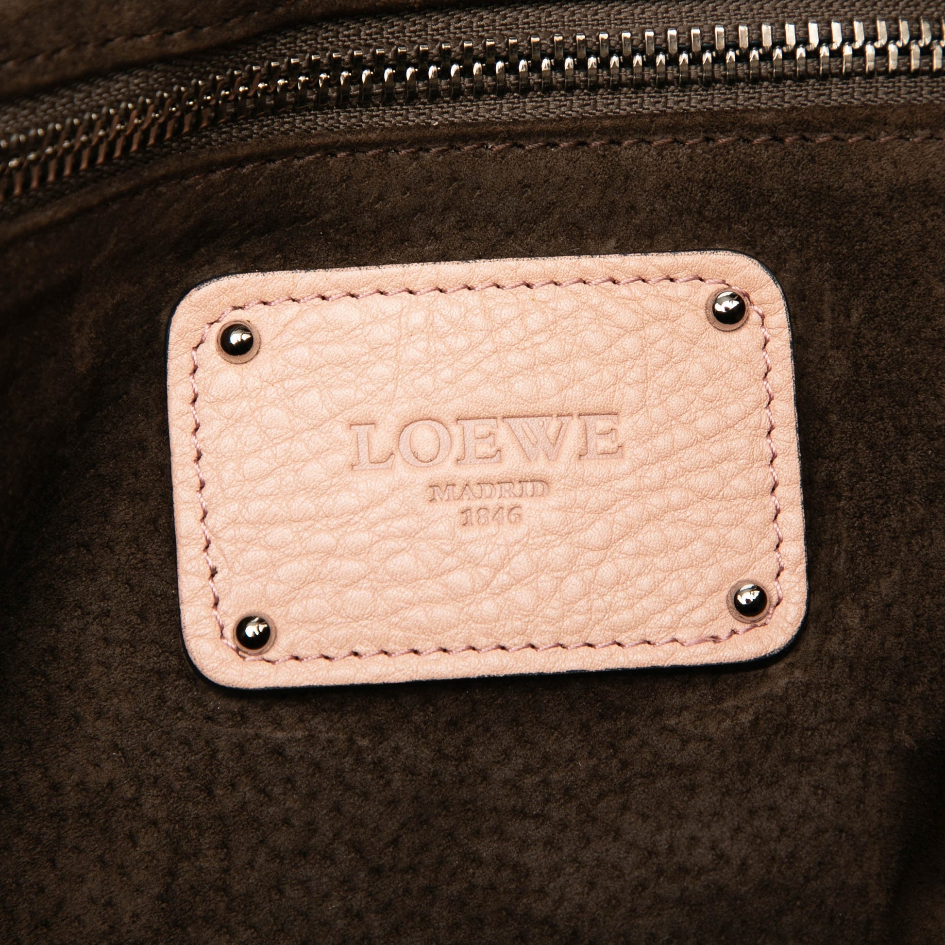 LOEWE Calfskin Calle Lock Shoulder Bag