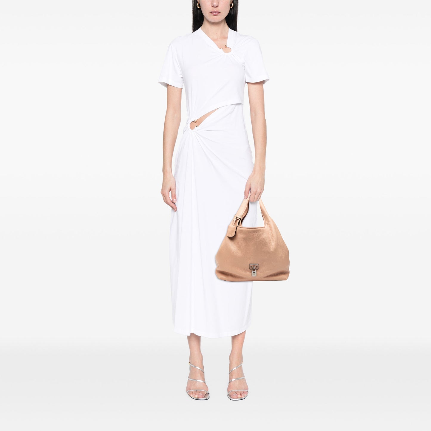 LOEWE Calfskin Calle Lock Shoulder Bag