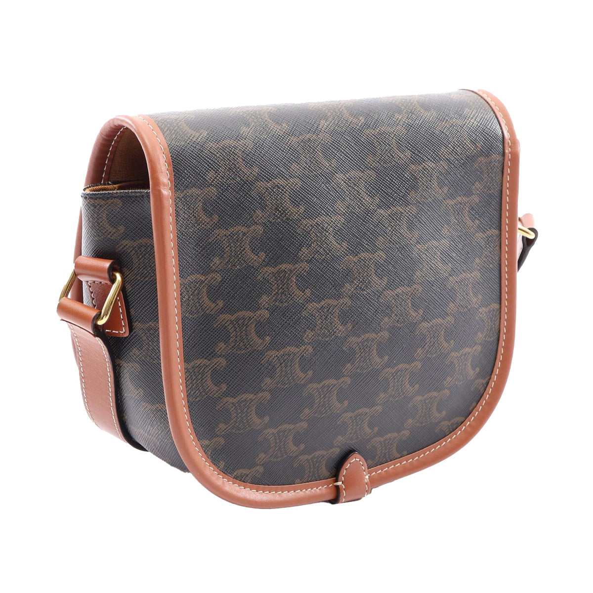 Celine Medium Triomphe Coated Canvas Folco Crossbody