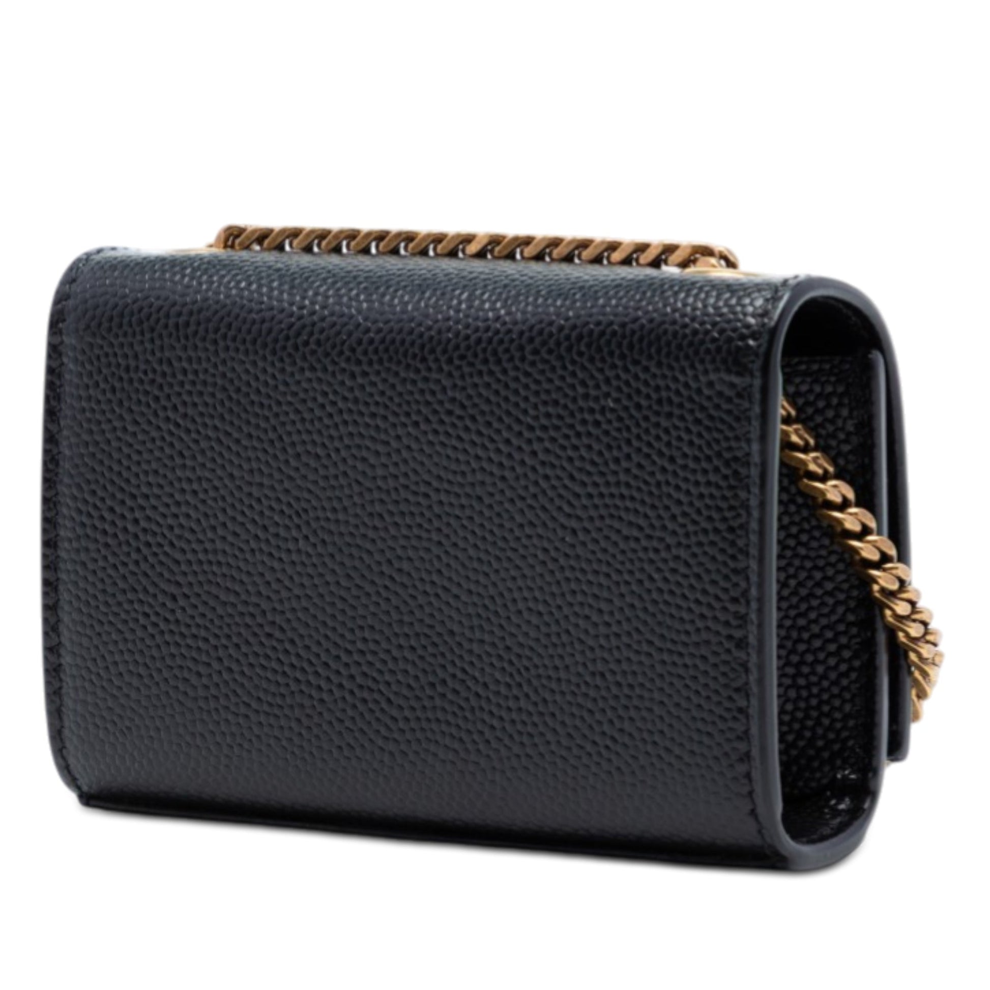 Saint Laurent Grain de Poudre Monogram Kate Tassel Airpods Bag