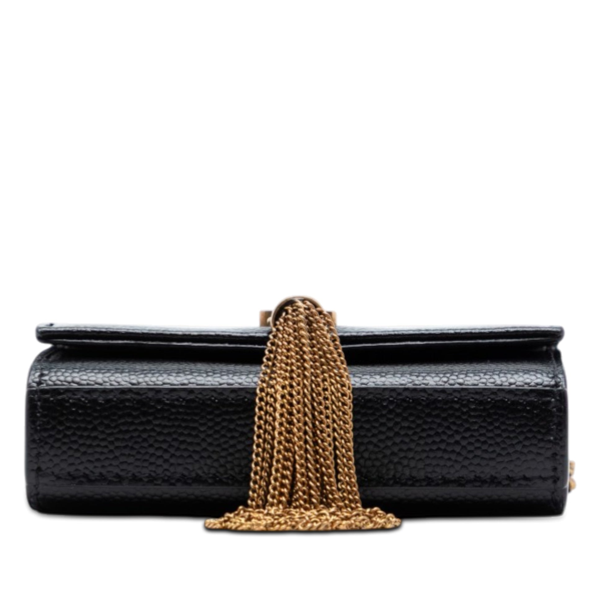 Saint Laurent Grain de Poudre Monogram Kate Tassel Airpods Bag