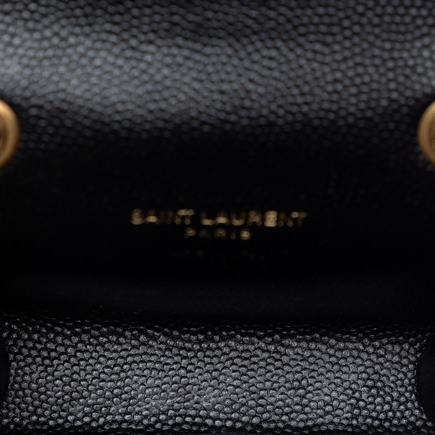 Saint Laurent Grain de Poudre Monogram Kate Tassel Airpods Bag