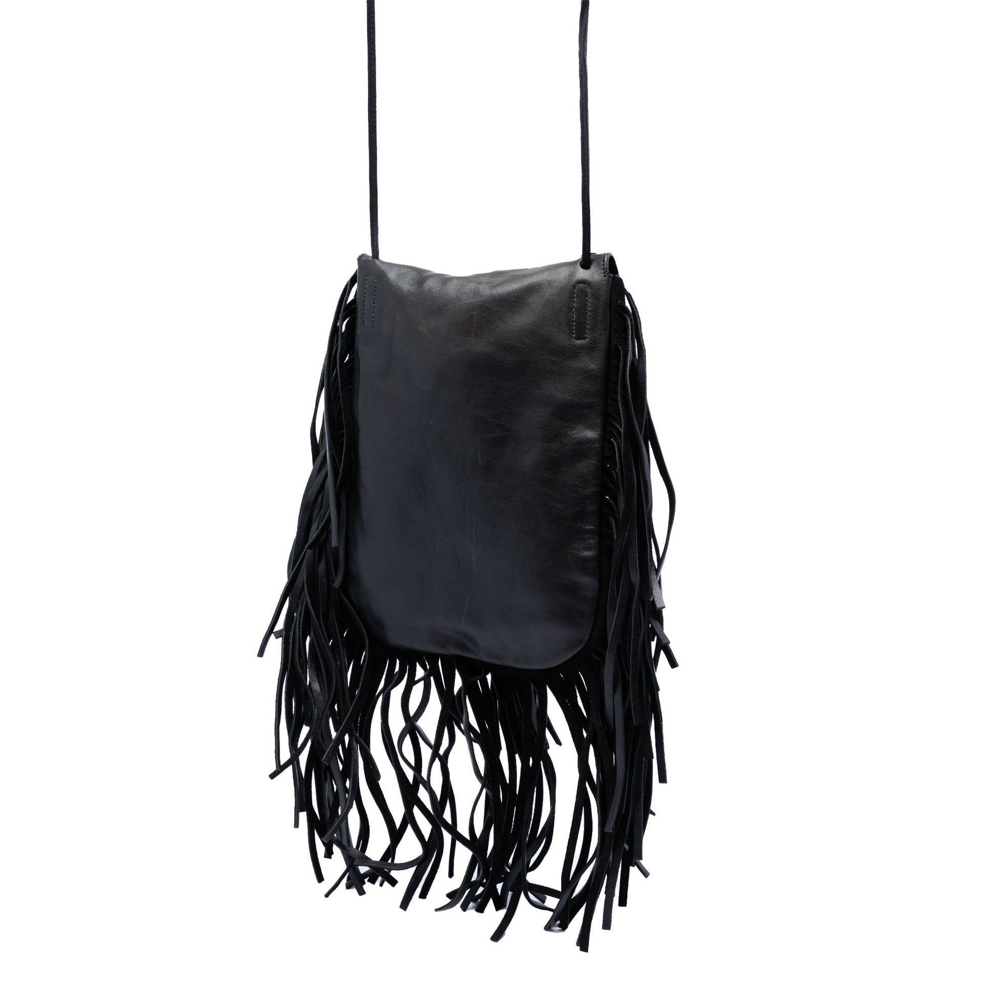 Saint Laurent Studded Leather Anita Fringed Crossbody