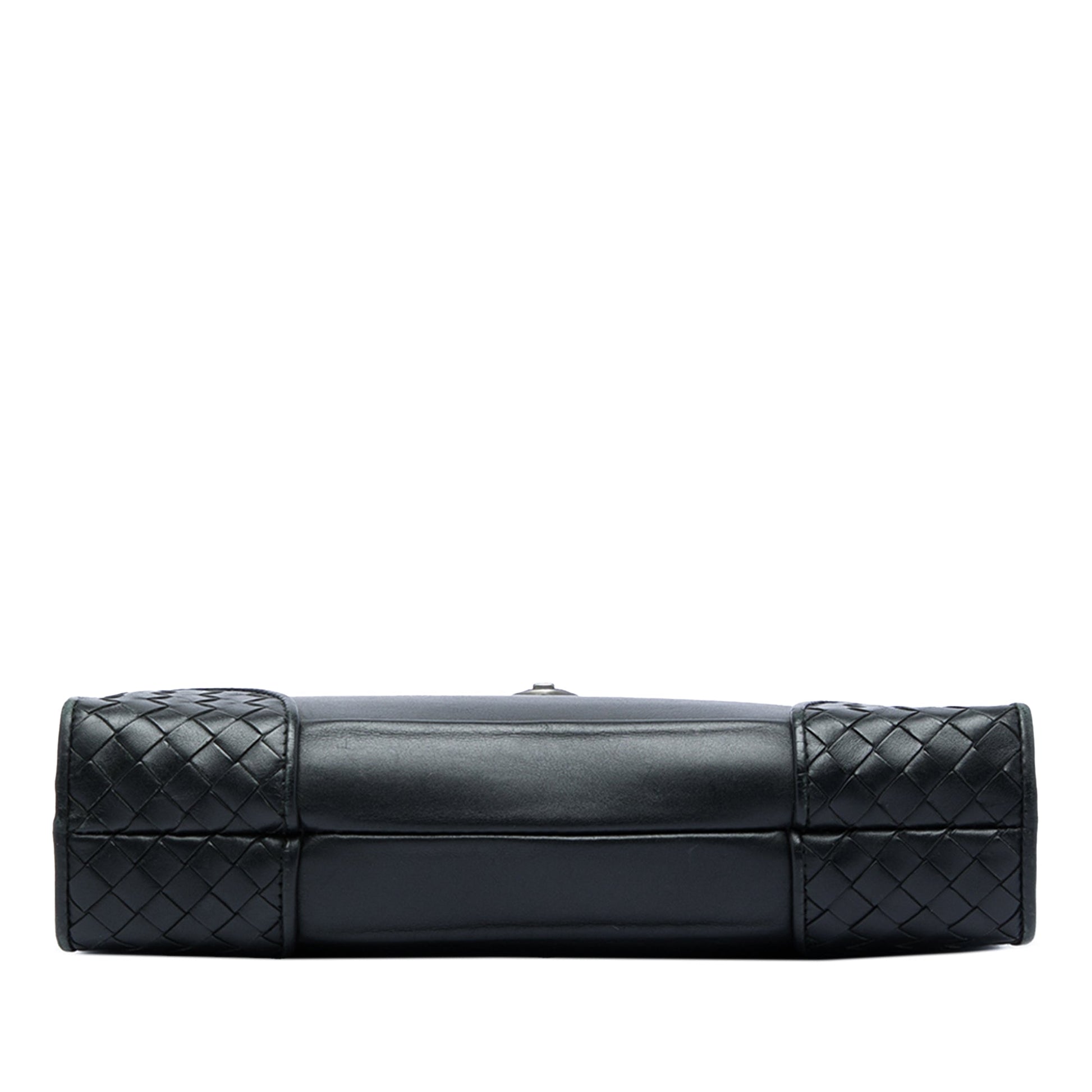 Bottega Veneta Intrecciato Trimmed Nappa Slide Lock Clutch