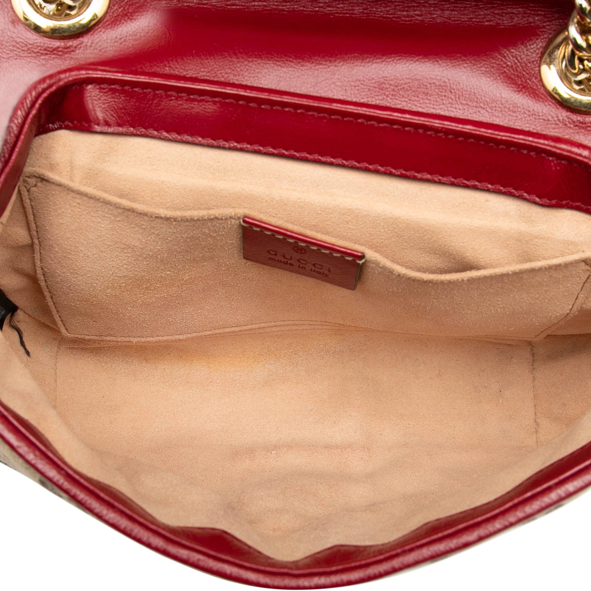 Gucci Small GG Marmont Matelasse Diagonal GG Canvas and Leather Shoulder Bag