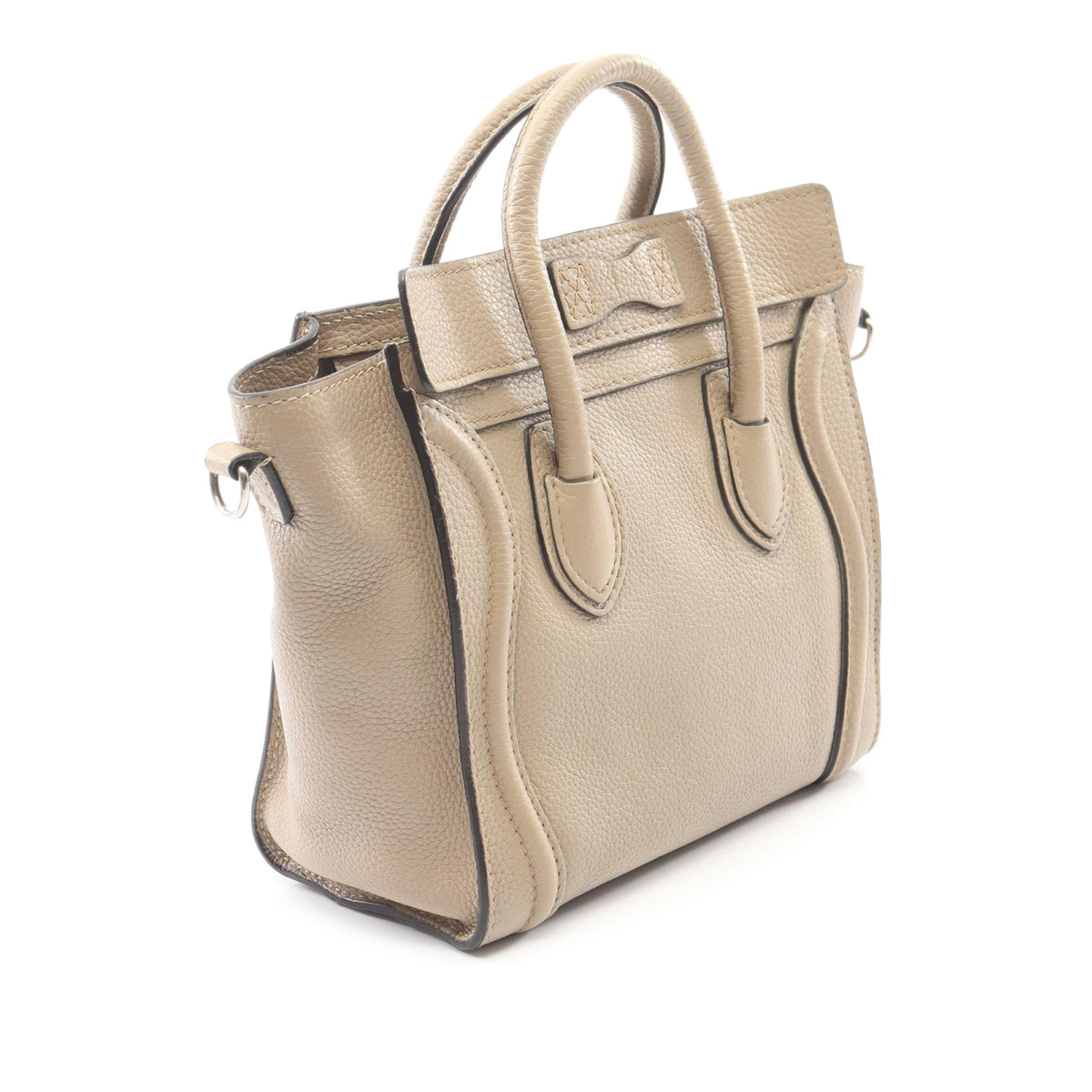 Celine Nano Leather Luggage Tote — Beige