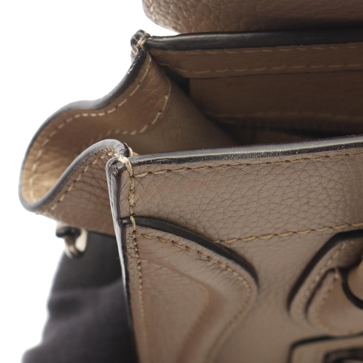 Celine Nano Leather Luggage Tote — Beige