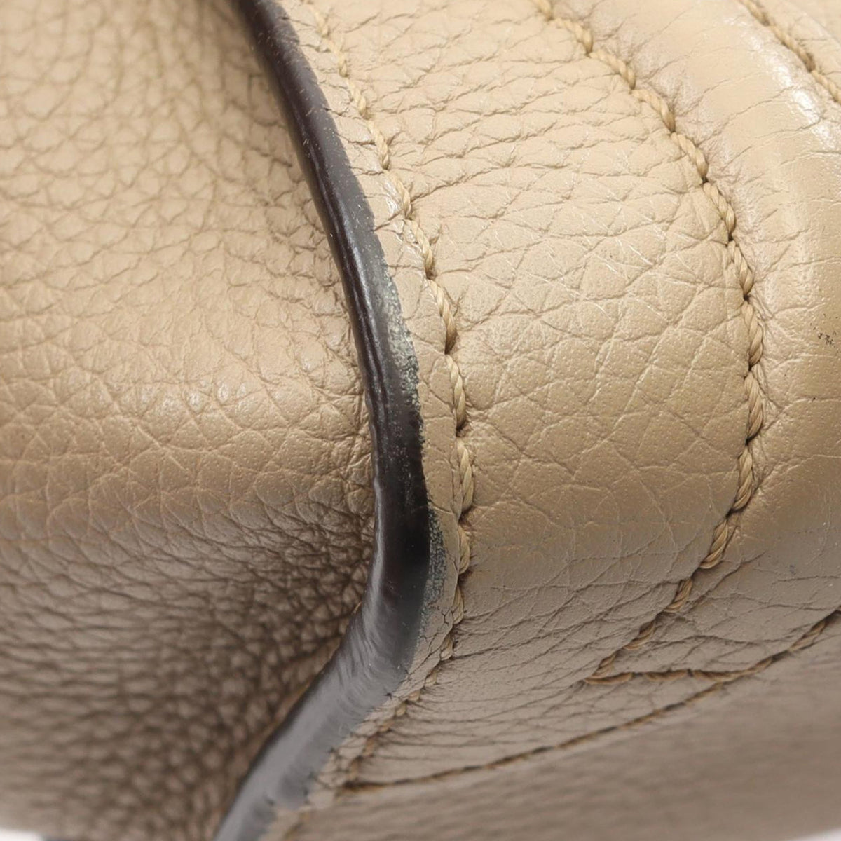 Celine Nano Leather Luggage Tote — Beige