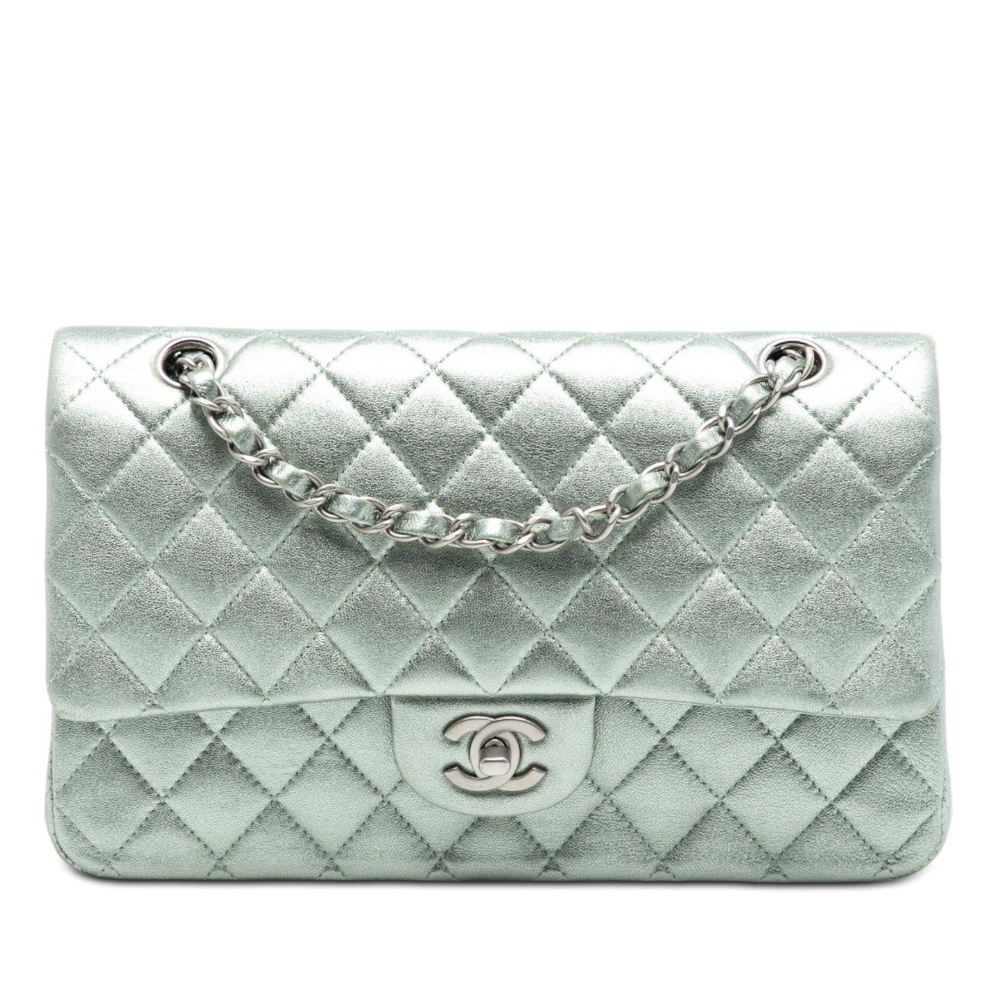 Chanel Medium Classic Metallic Lambskin Double Flap