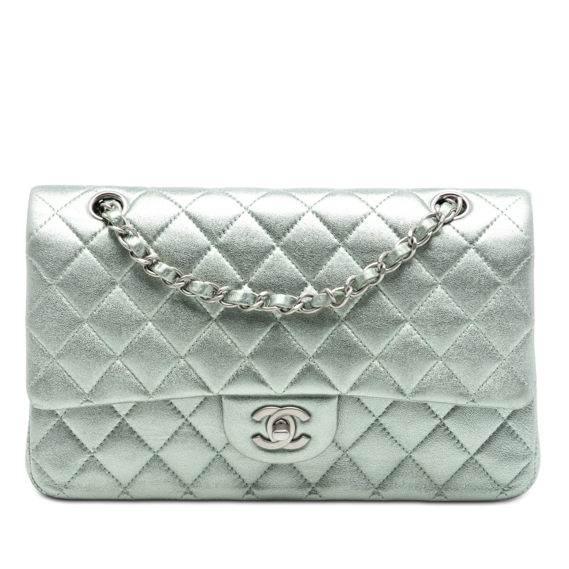 Chanel Medium Classic Metallic Lambskin Double Flap