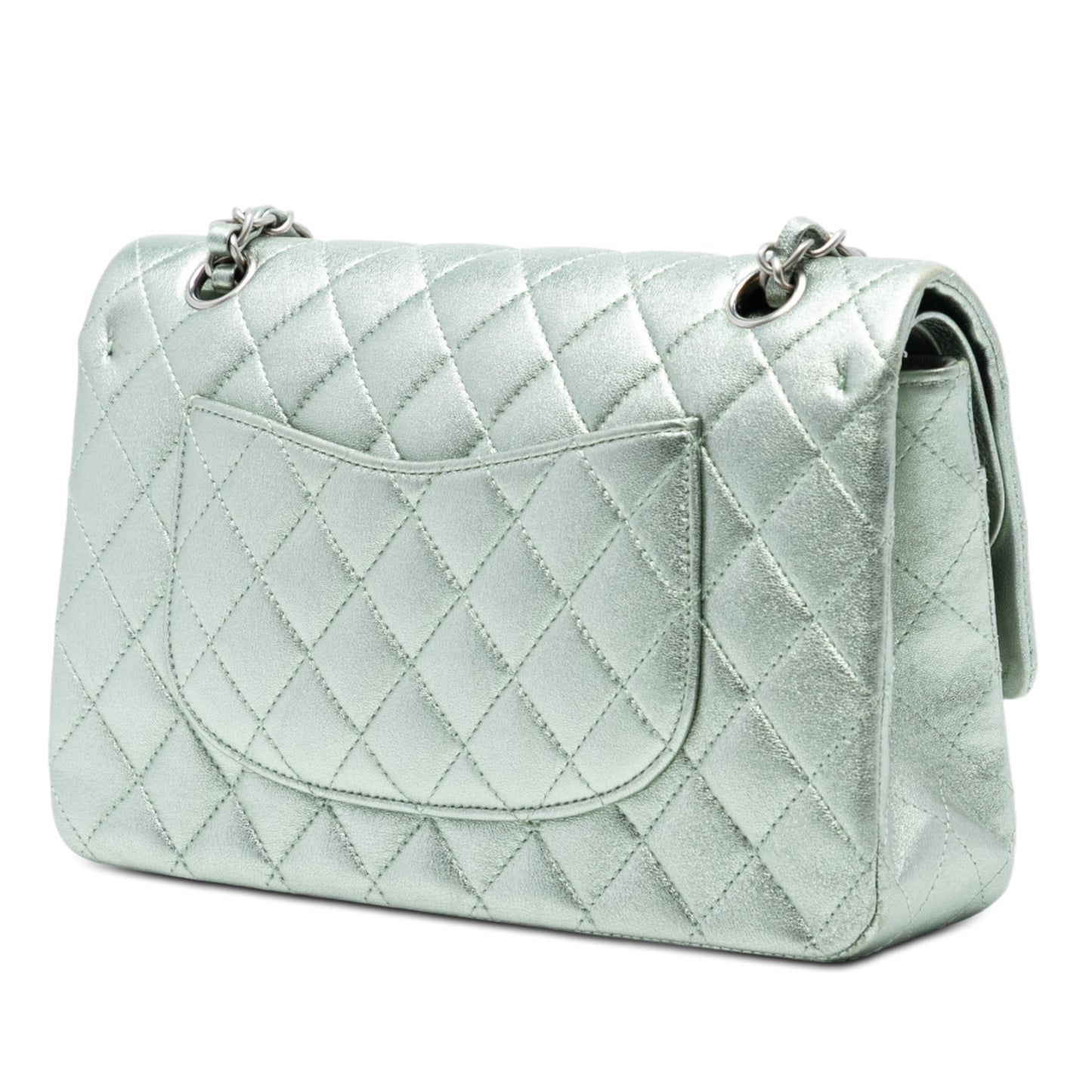 Chanel Medium Classic Metallic Lambskin Double Flap