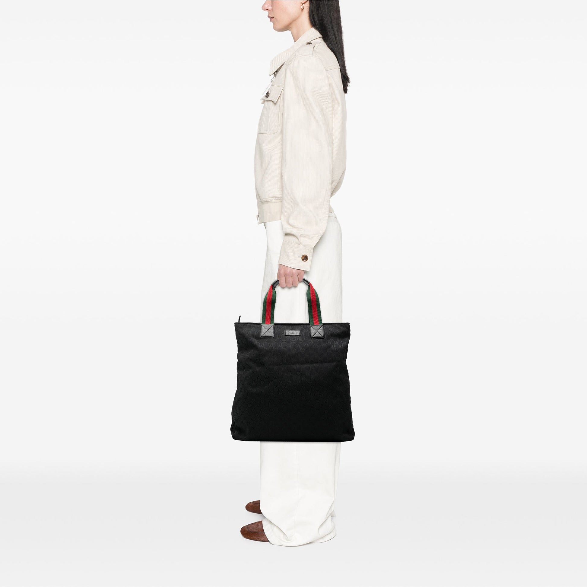 Gucci GG Canvas Web Vertical Tote