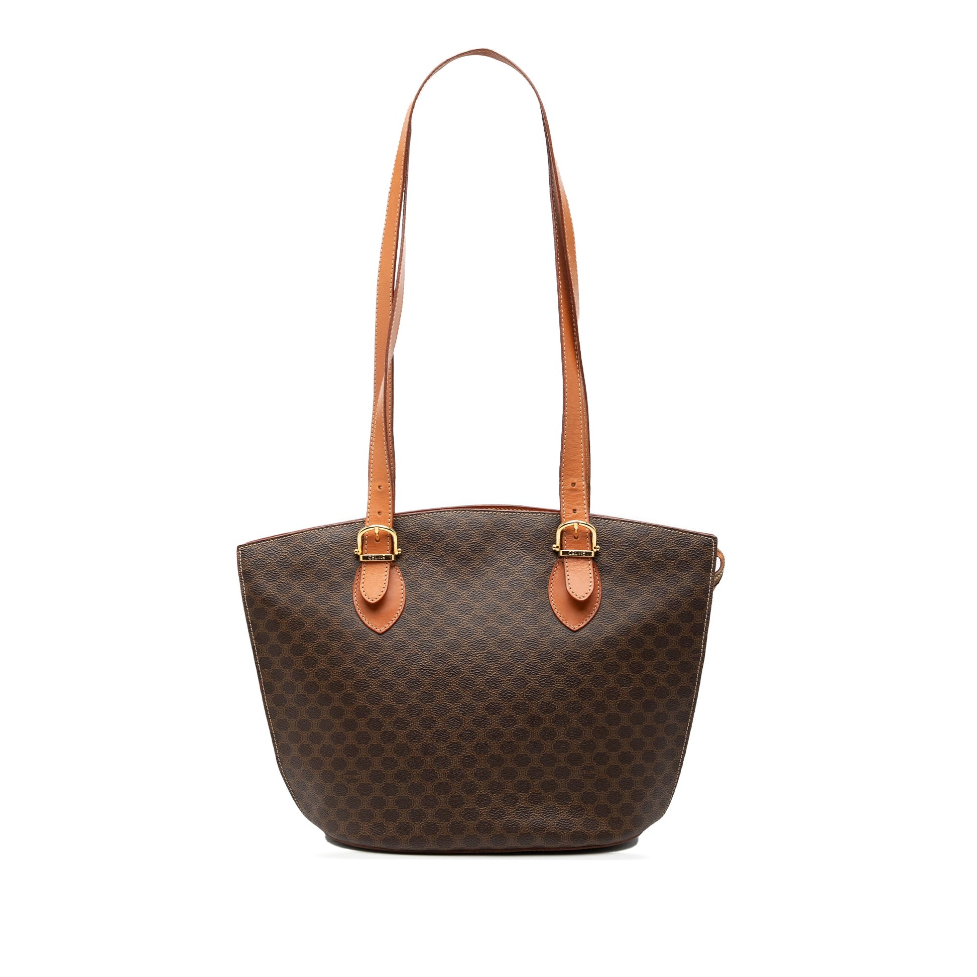 Celine Macadam Coated Canvas Shoulder Bag