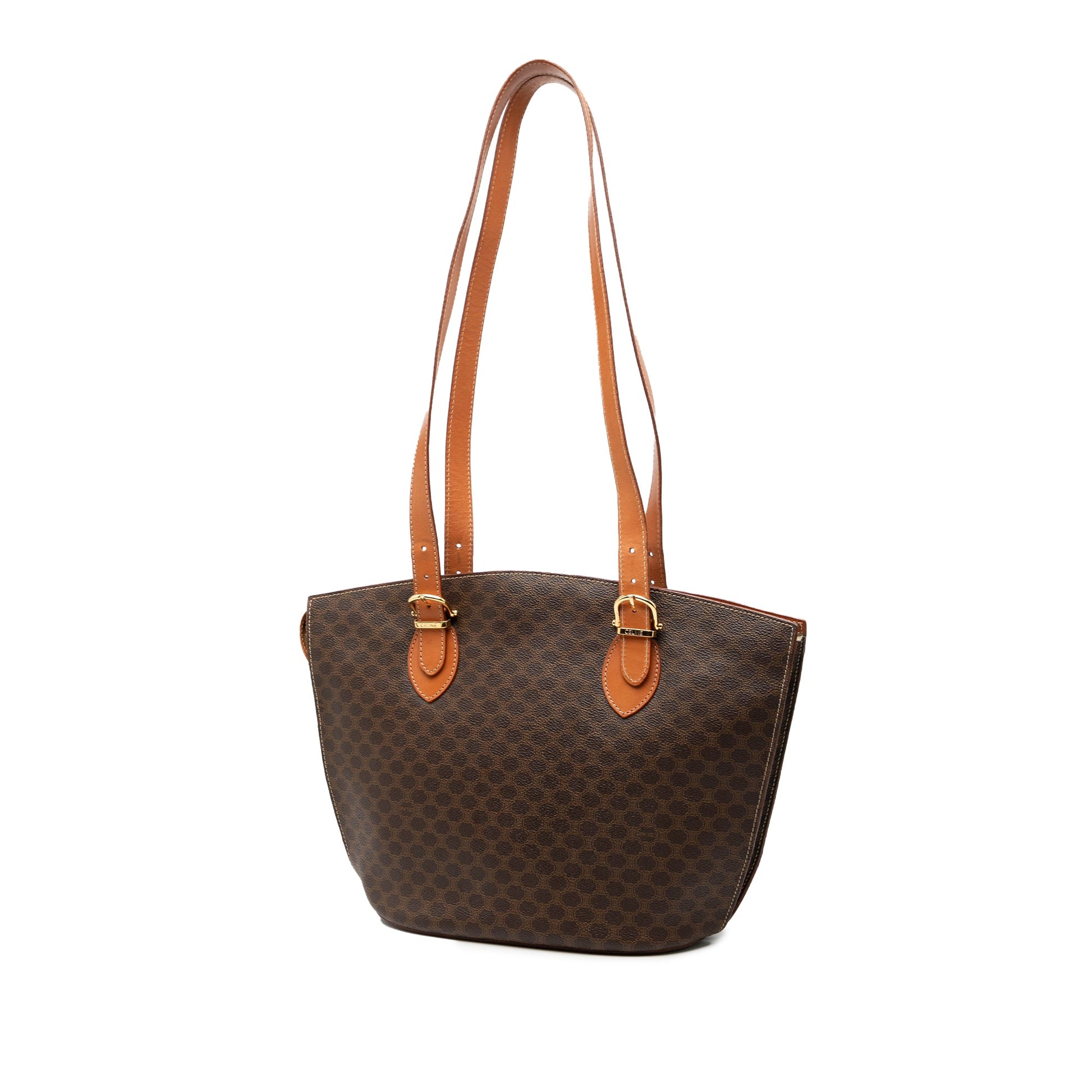 Celine Macadam Coated Canvas Shoulder Bag