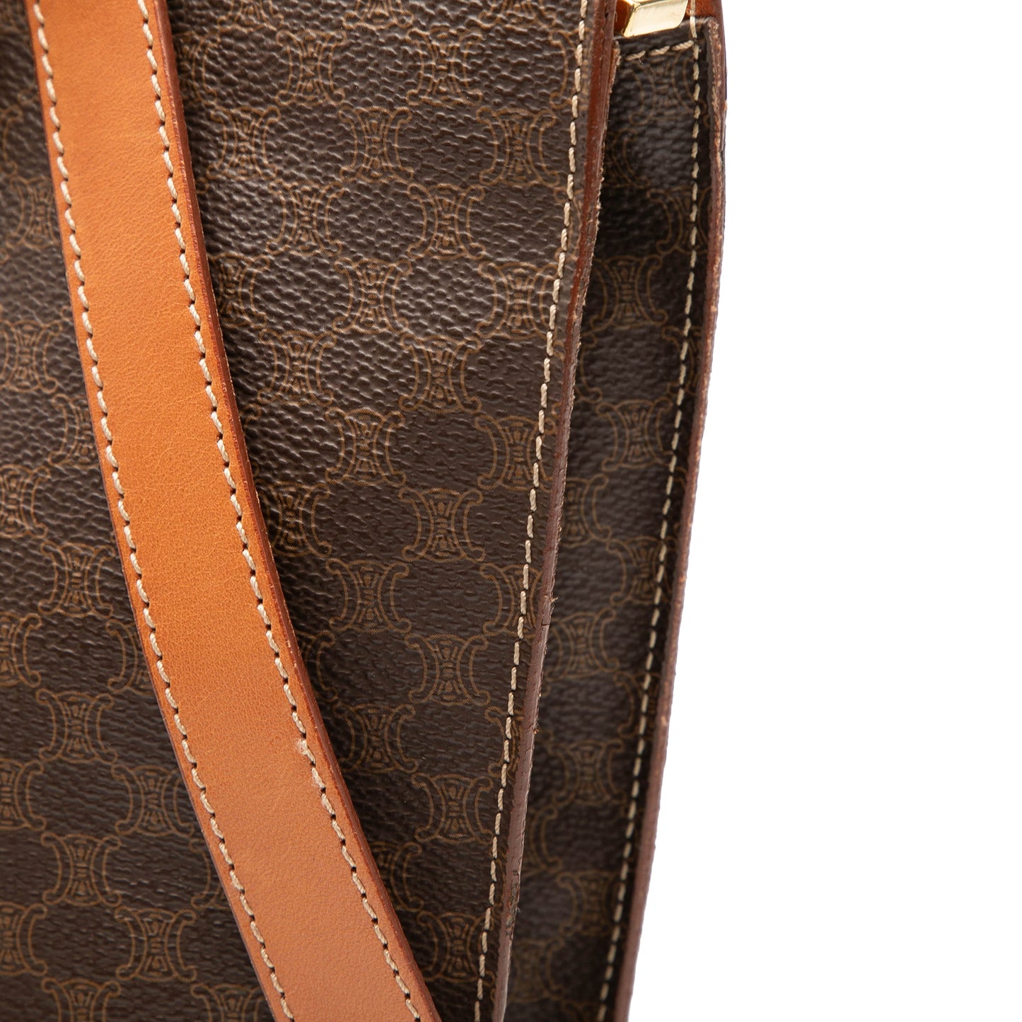 Celine Macadam Coated Canvas Shoulder Bag