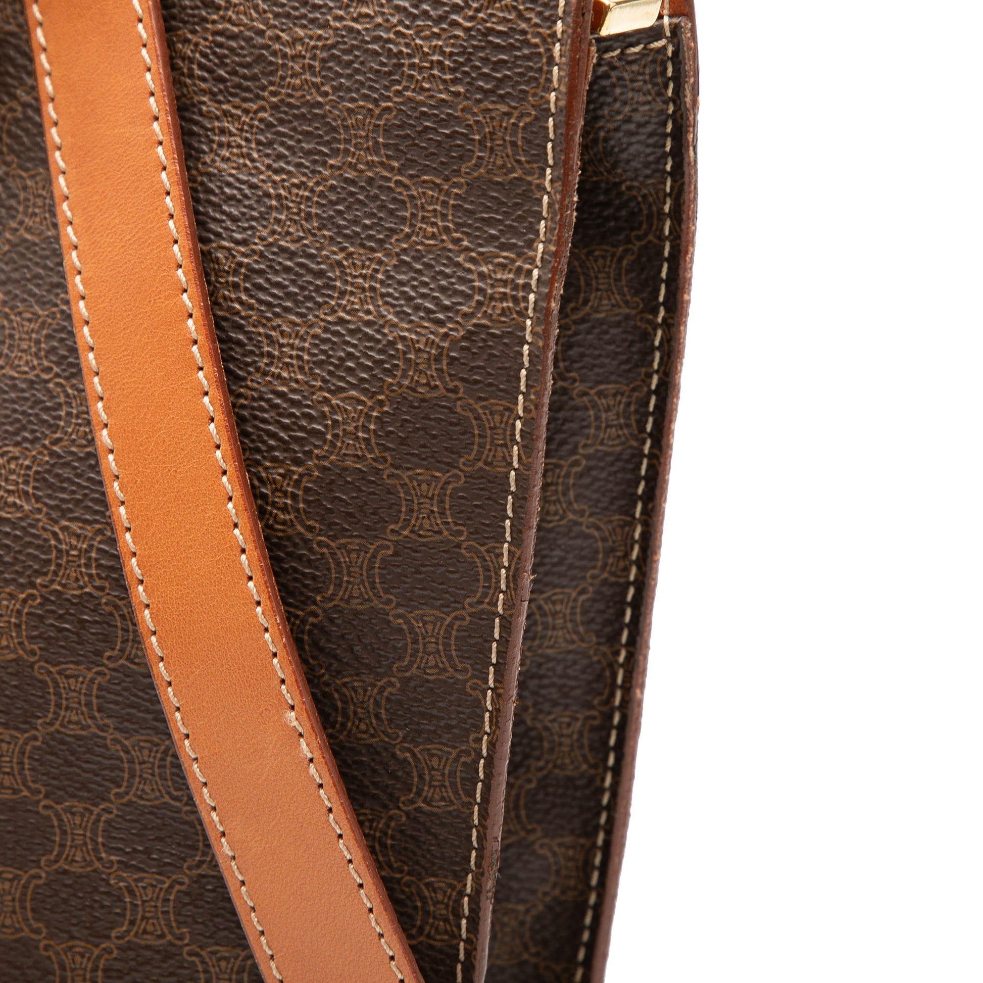 Celine Macadam Coated Canvas Shoulder Bag