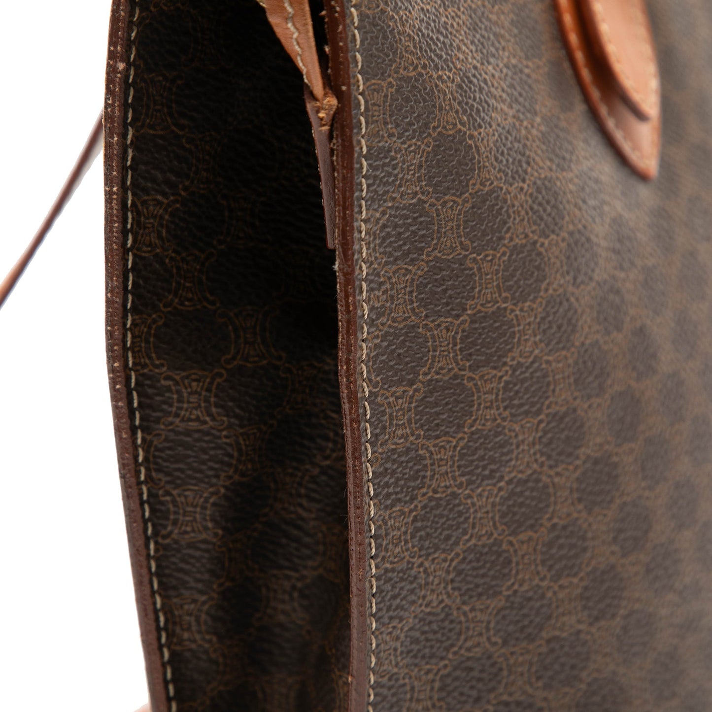 Celine Macadam Coated Canvas Shoulder Bag