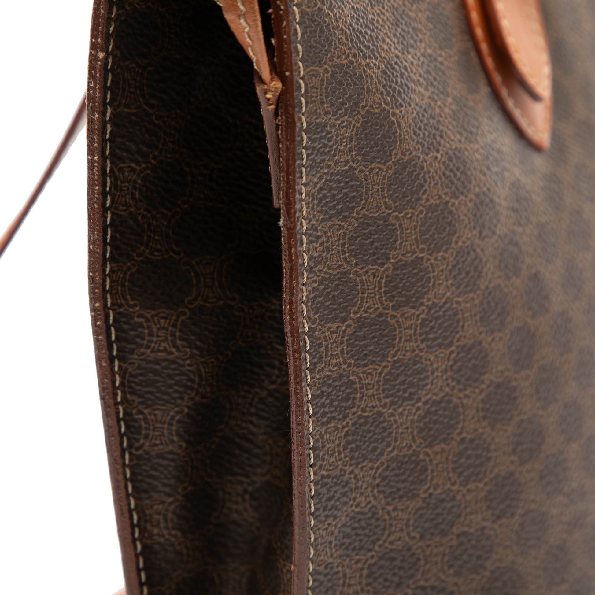 Celine Macadam Coated Canvas Shoulder Bag