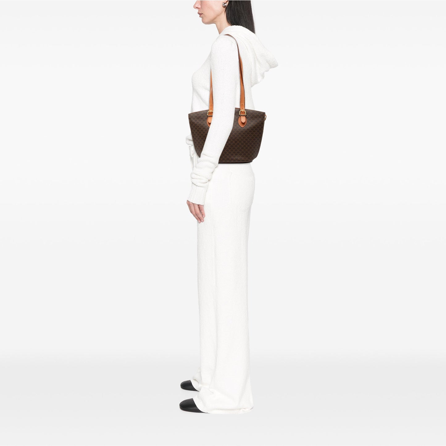 Celine Macadam Coated Canvas Shoulder Bag