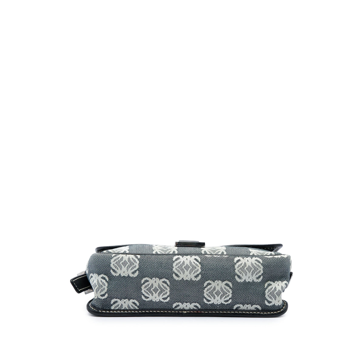 LOEWE Anagram Canvas Flap Crossbody — Gray