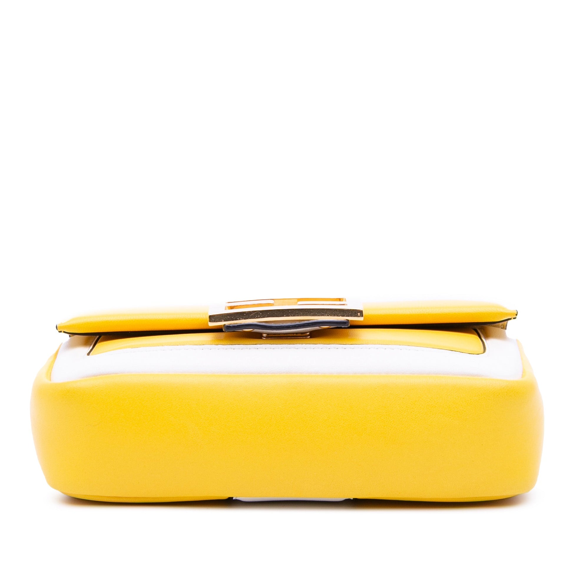 Fendi Mini Bicolor Nappa Apolo Chain Baguette Shoulder Bag