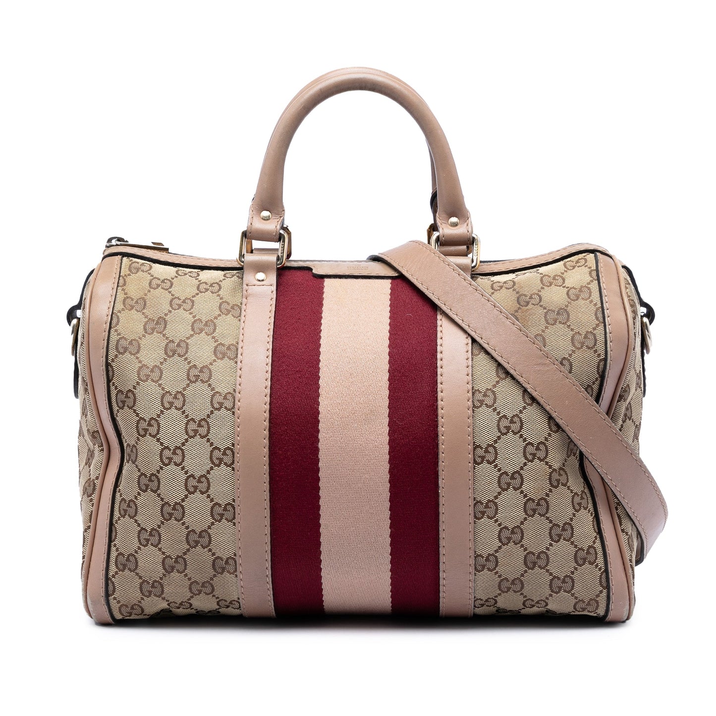Gucci Medium GG Canvas Web Joy Boston Bag