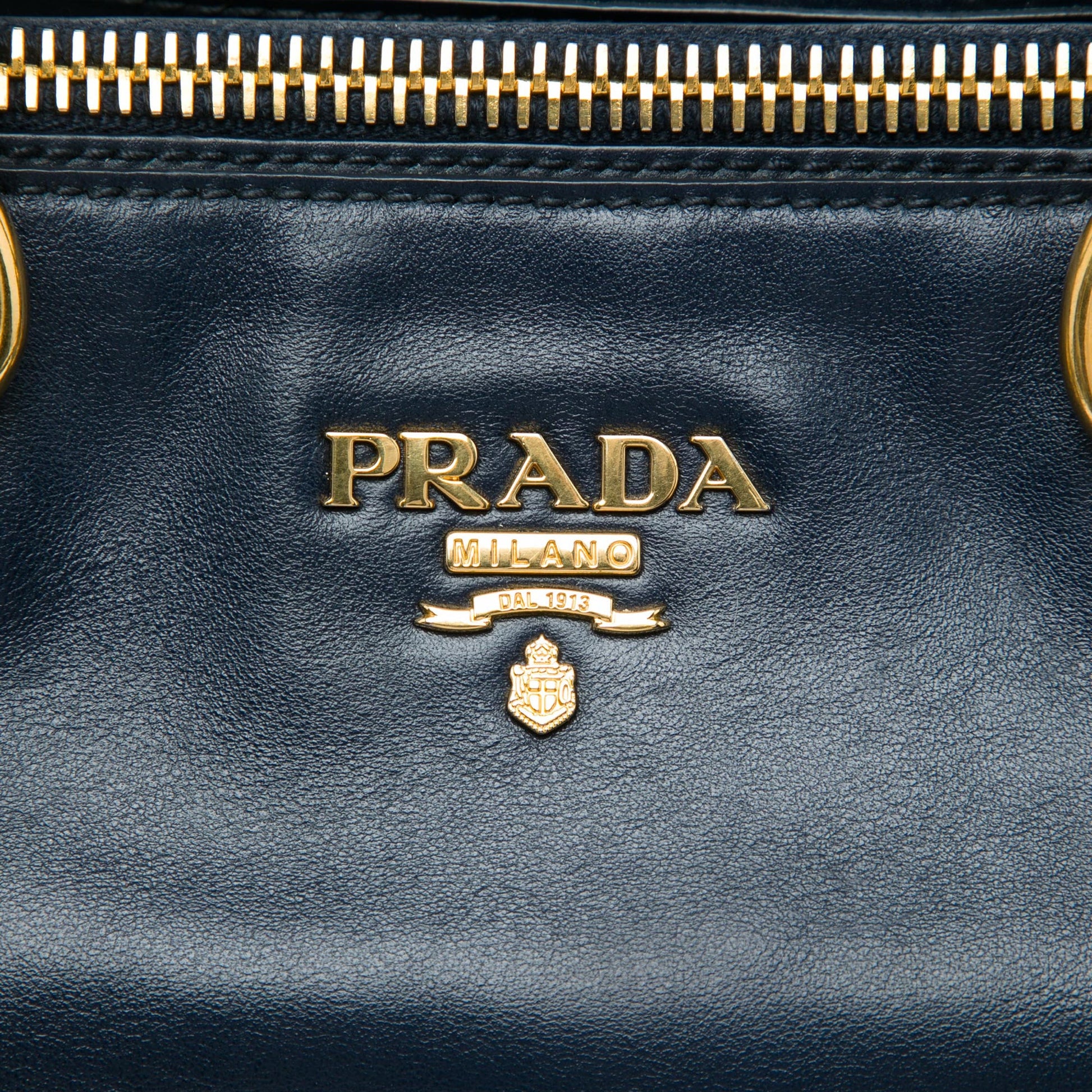 Prada Soft Calf Double Zip Convertible Tote