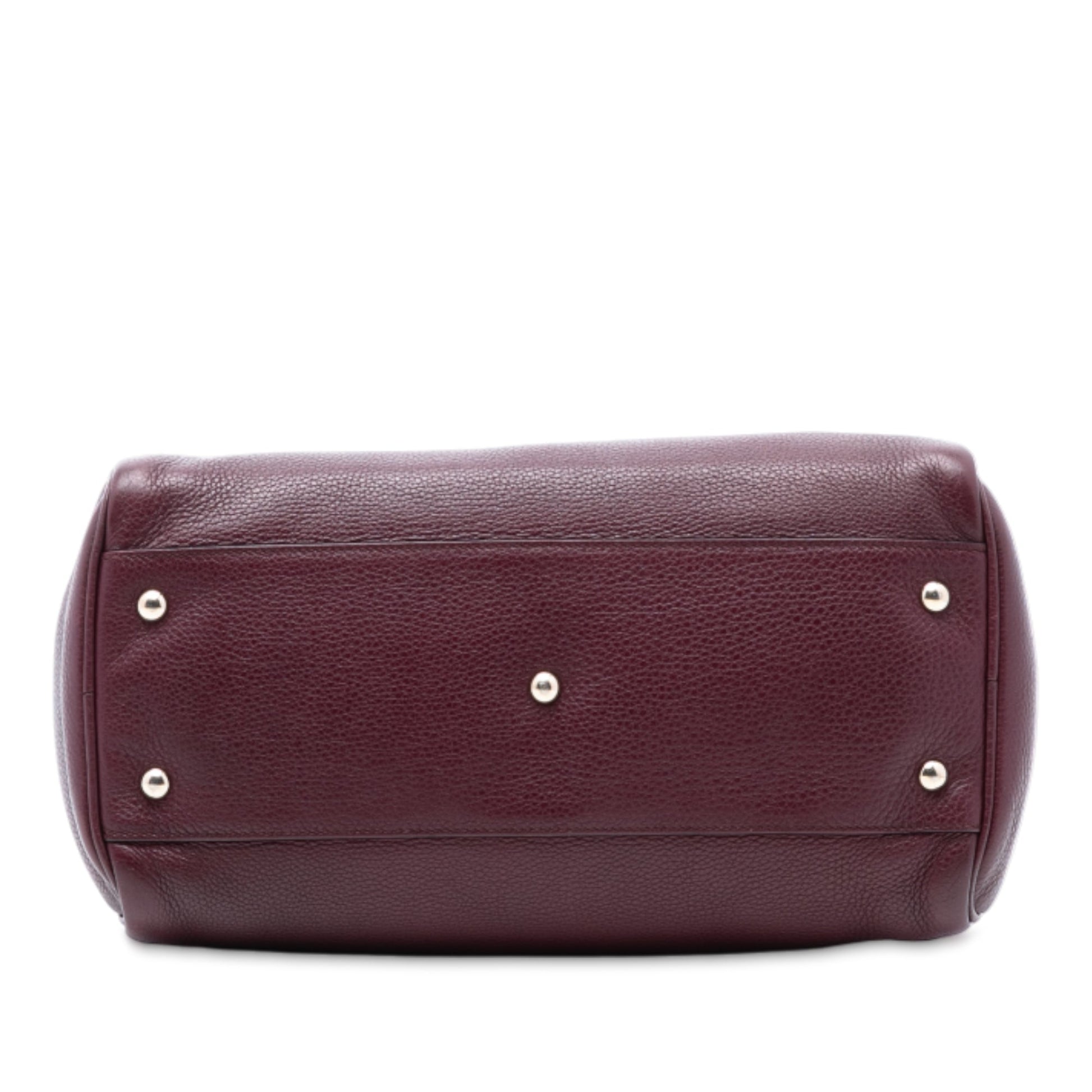 Gucci Medium Calfskin Bamboo Shopper Boston Bag