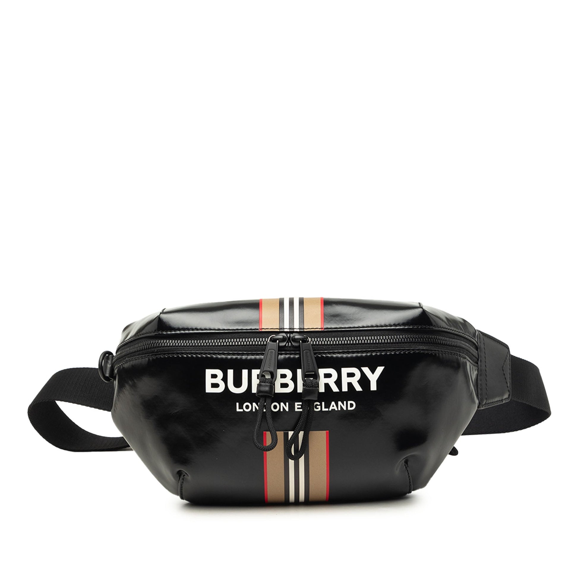 Burberry Coated Canvas Icon Stripe Sonny Belt Bag