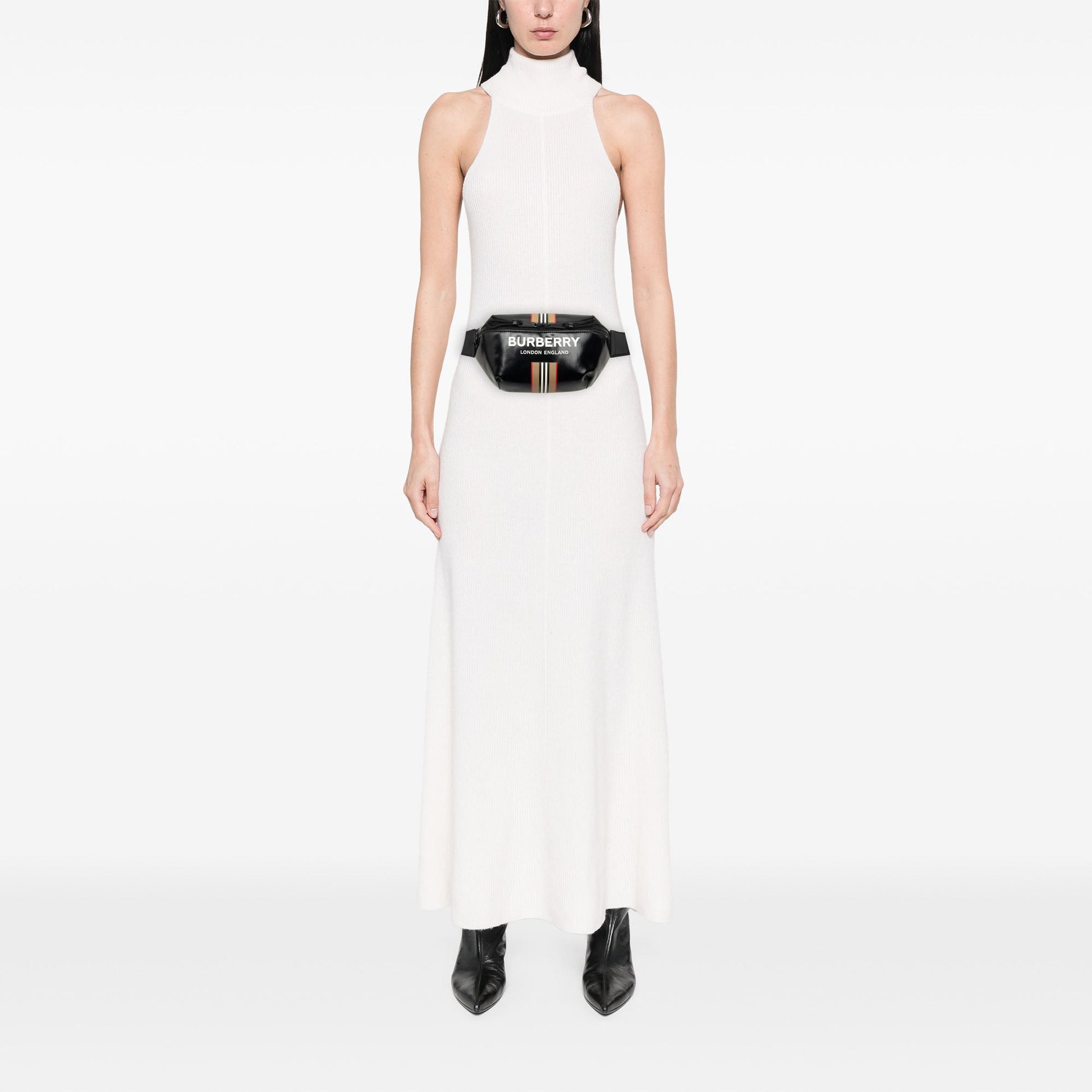 Burberry Coated Canvas Icon Stripe Sonny Belt Bag