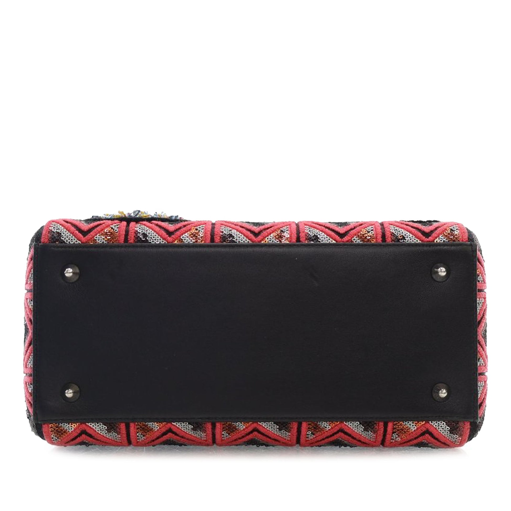 Dior Medium Patent Sequin Embroidered Lady Dior
