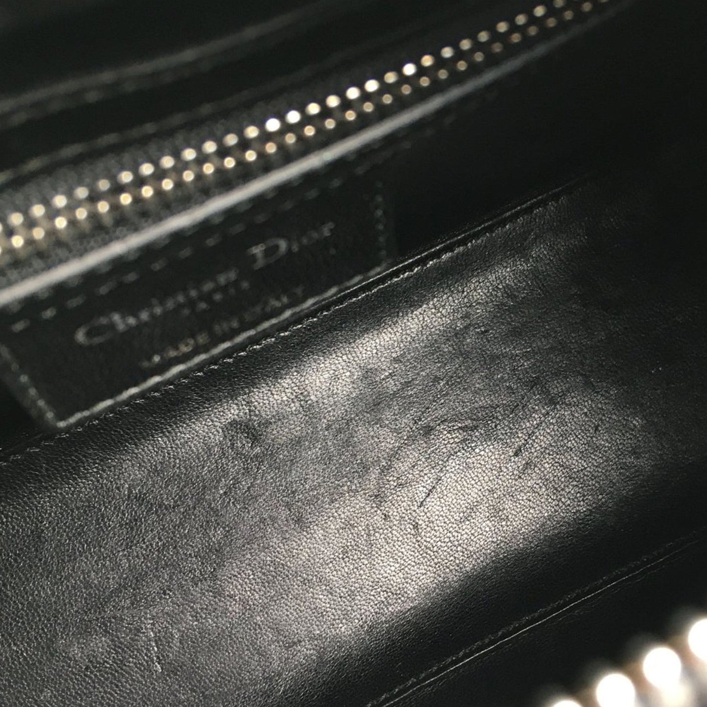 Dior Medium Patent Sequin Embroidered Lady Dior