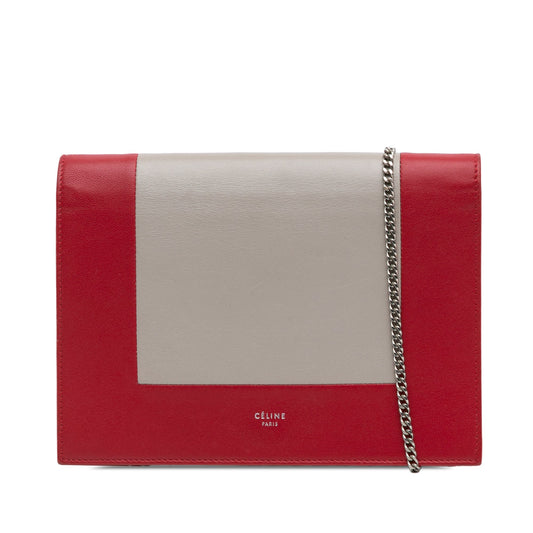 Celine Leather Frame Wallet on Chain