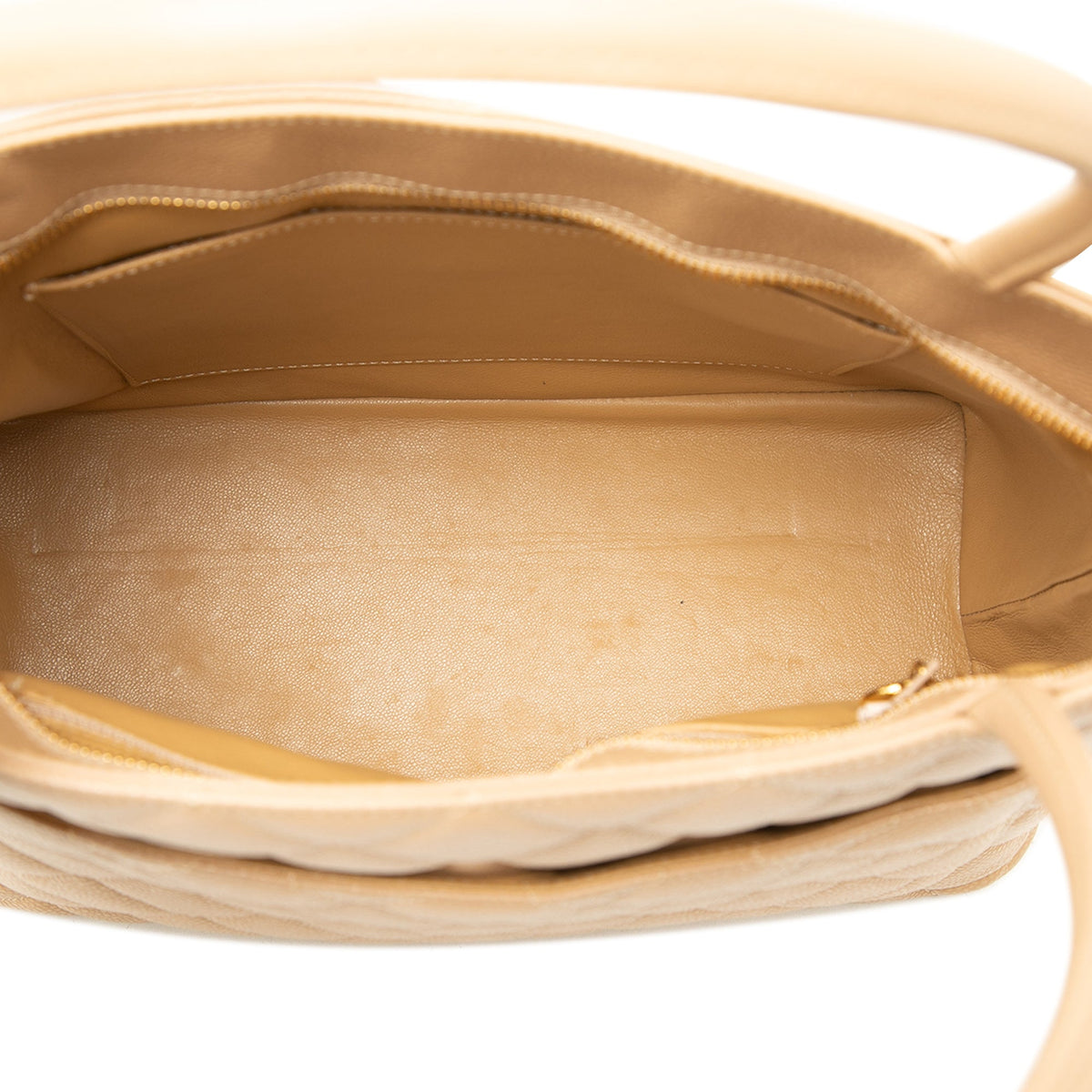 Chanel Caviar Medallion Tote — Beige