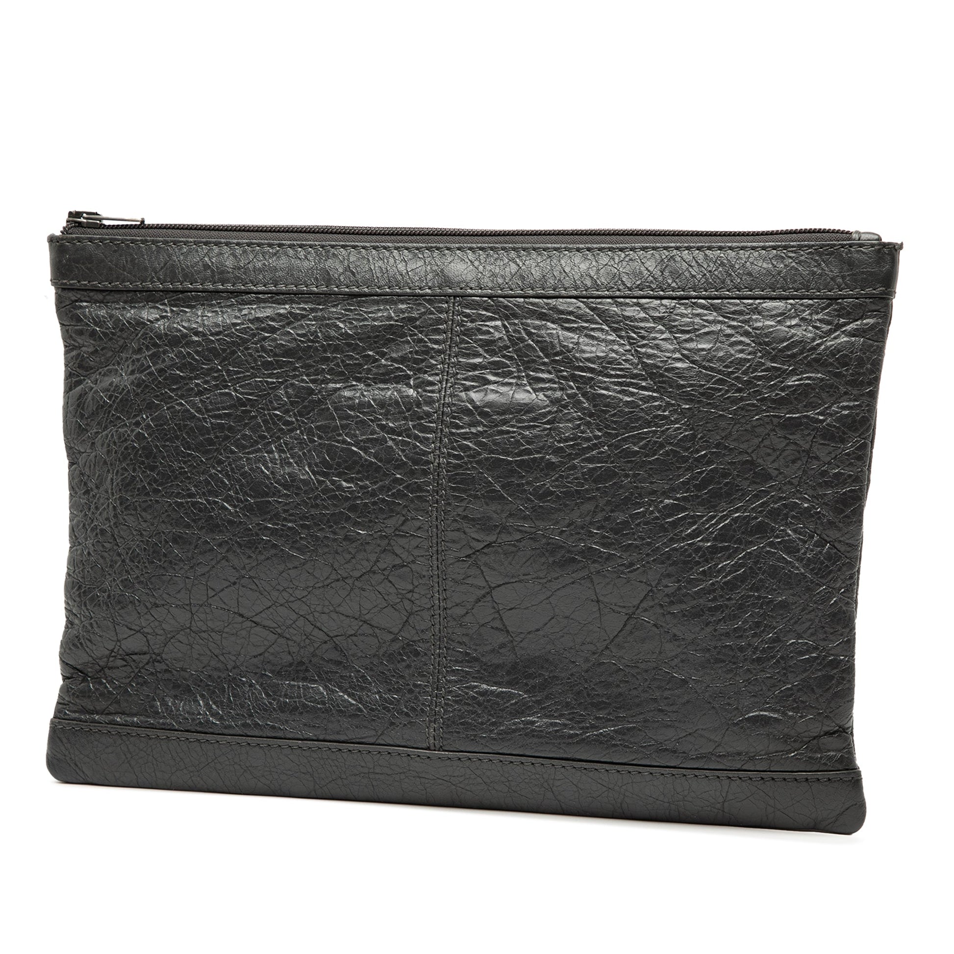 Balenciaga Lambskin Motocross Classic Clip M Clutch