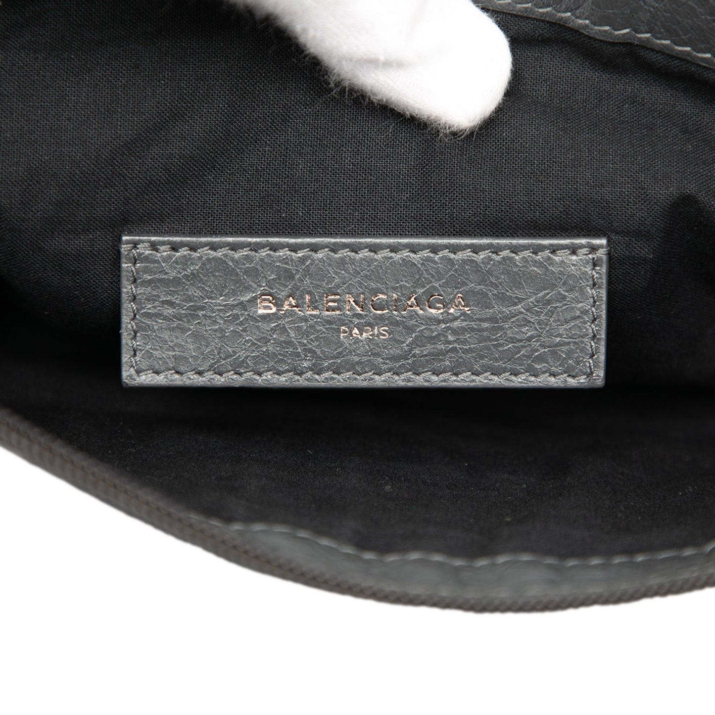 Balenciaga Lambskin Motocross Classic Clip M Clutch