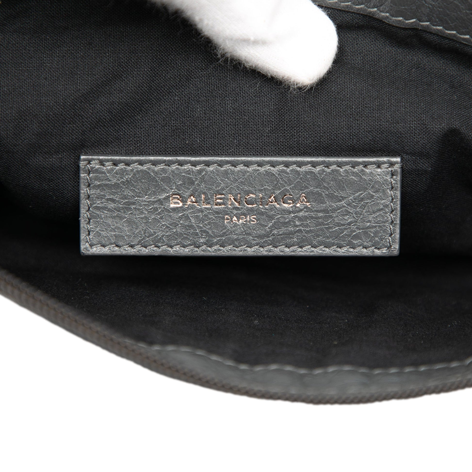 Balenciaga Lambskin Motocross Classic Clip M Clutch