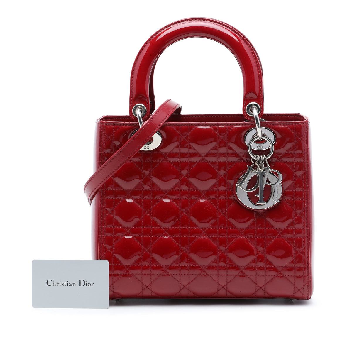 Dior Medium Patent Cannage Lady Dior