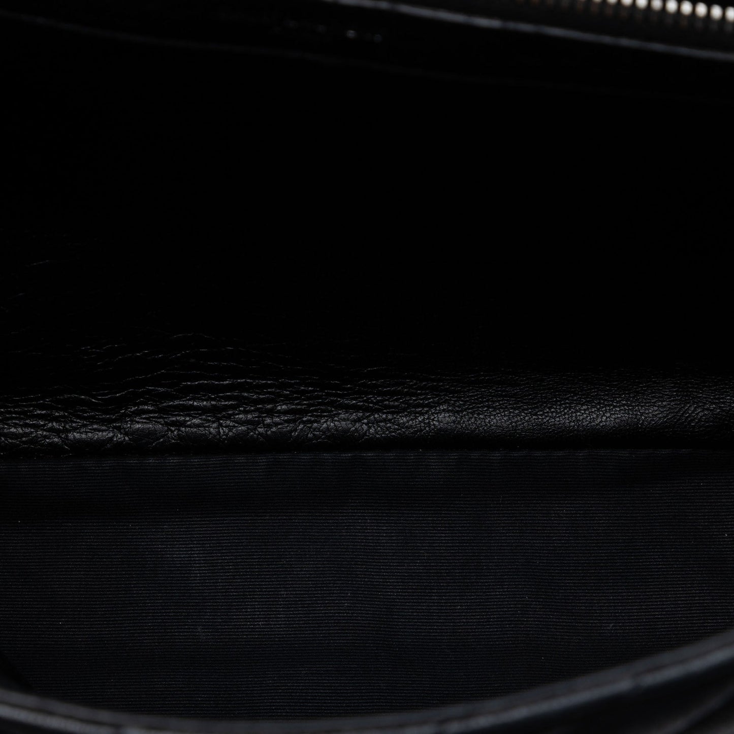 Saint Laurent Large Sheepskin Chevron Monogram Monochrome College Bag