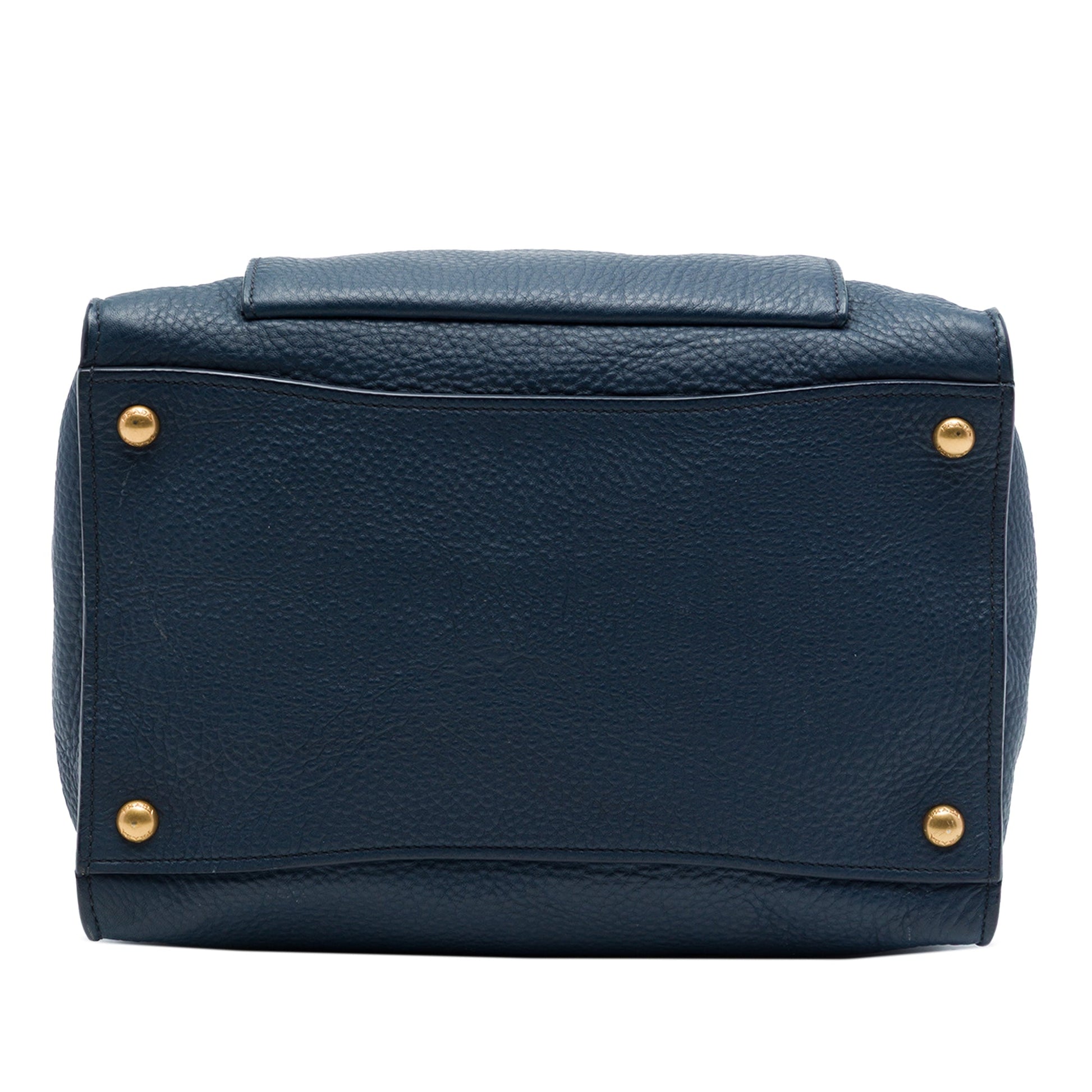 Prada Vitello Daino Front Pocket Open Convertible Tote