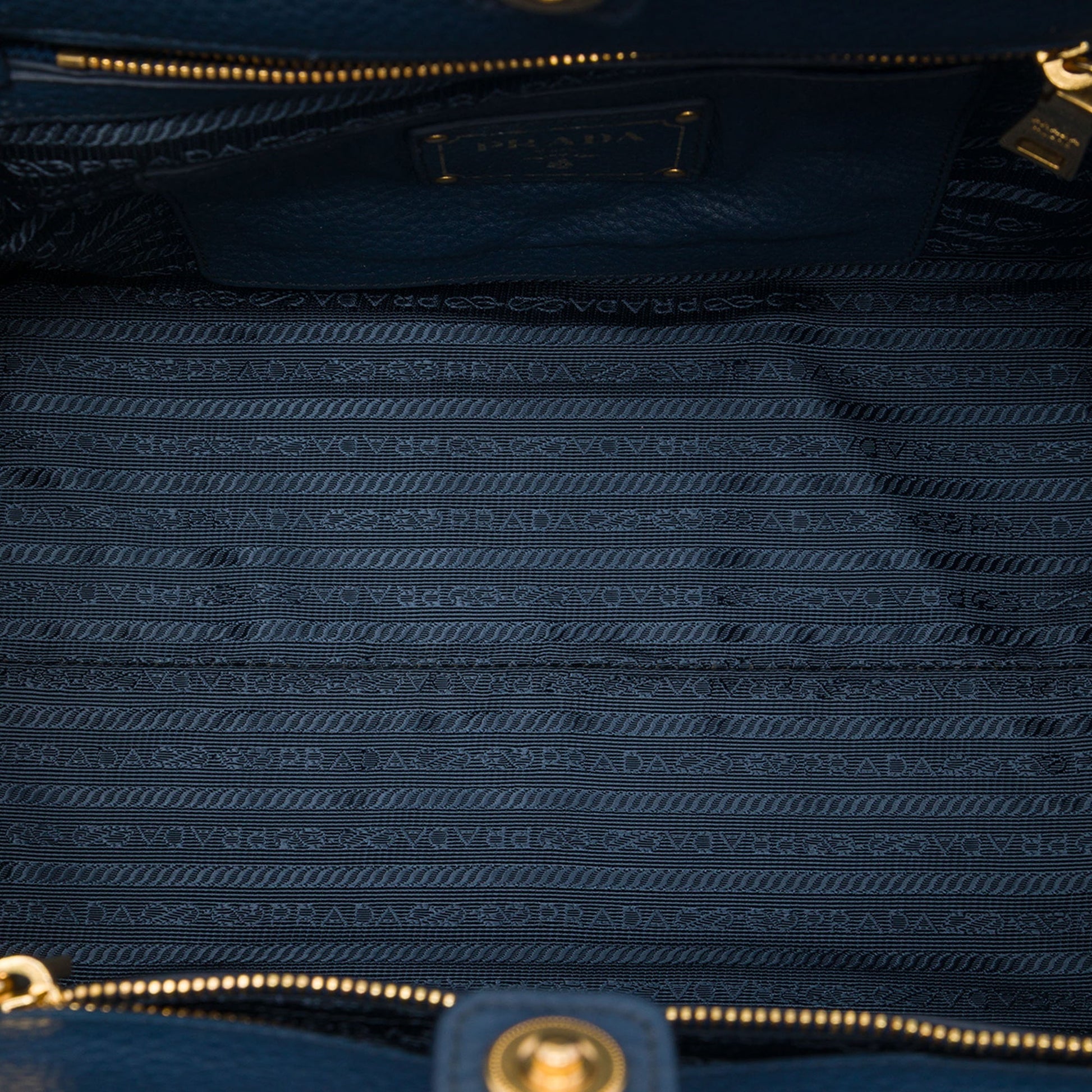 Prada Vitello Daino Front Pocket Open Convertible Tote