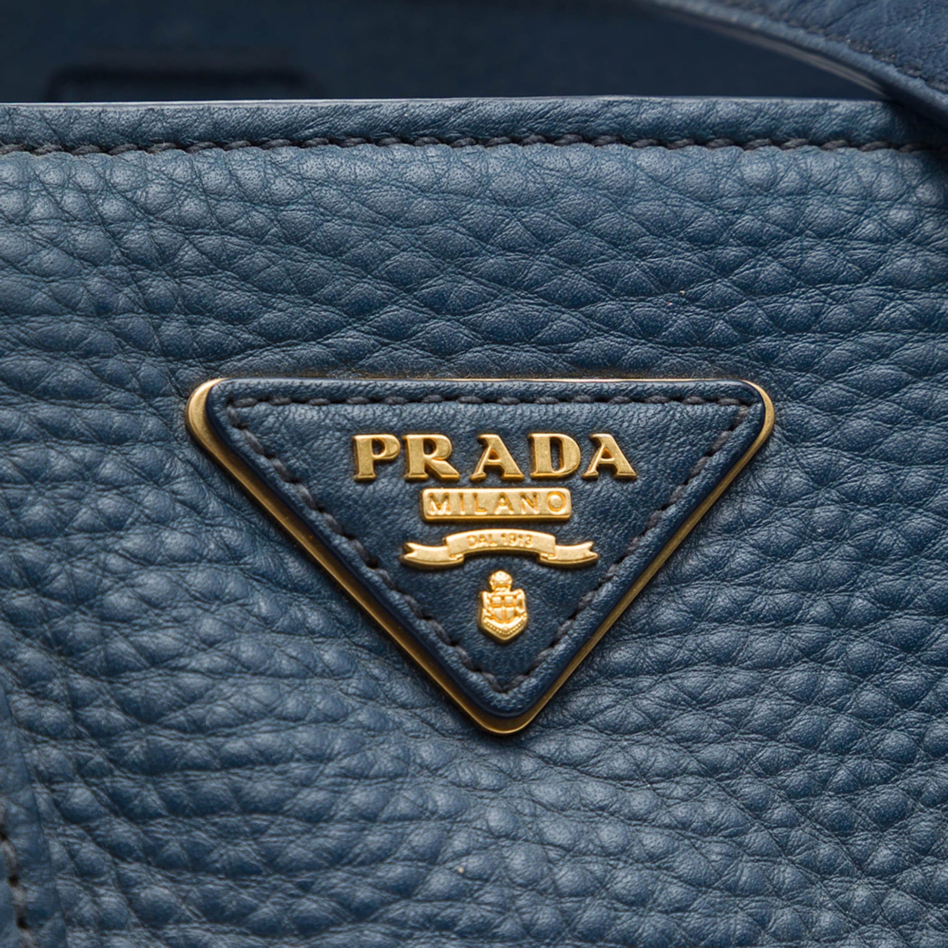 Prada Vitello Daino Front Pocket Open Convertible Tote