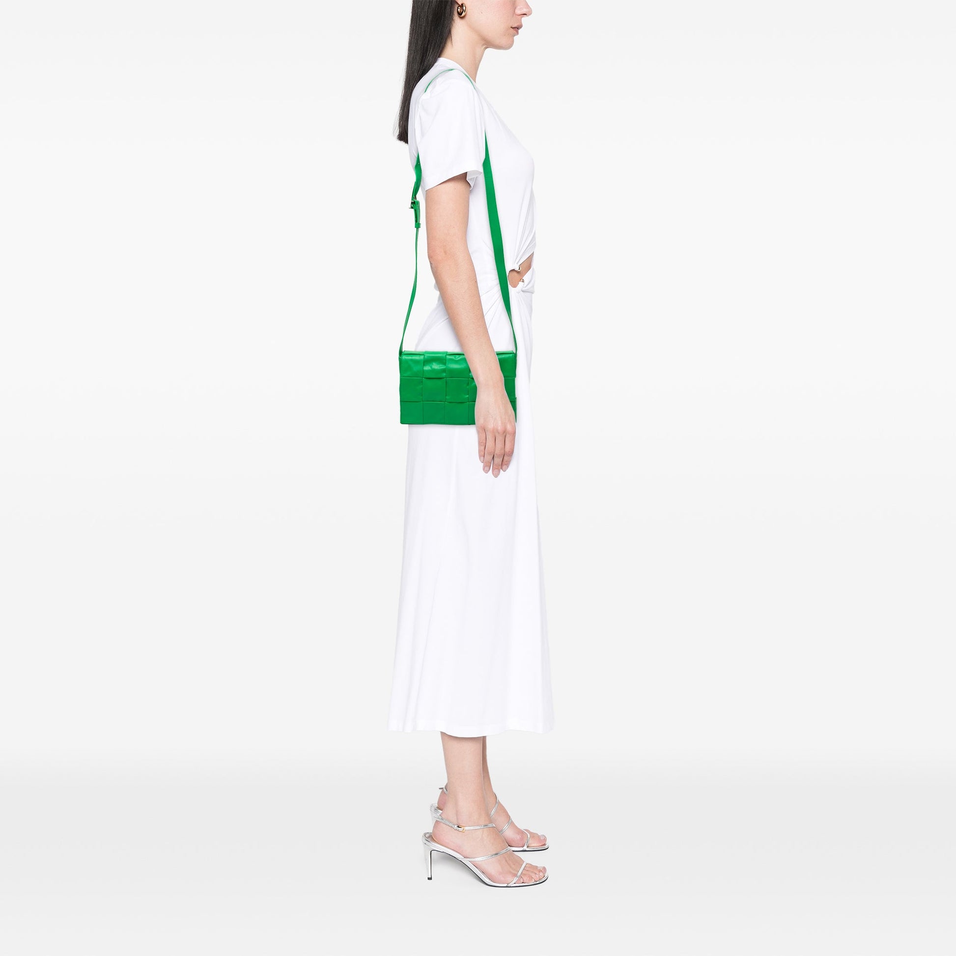 Bottega Veneta Small Paper Calfskin Intrecciato Cassette Crossbody