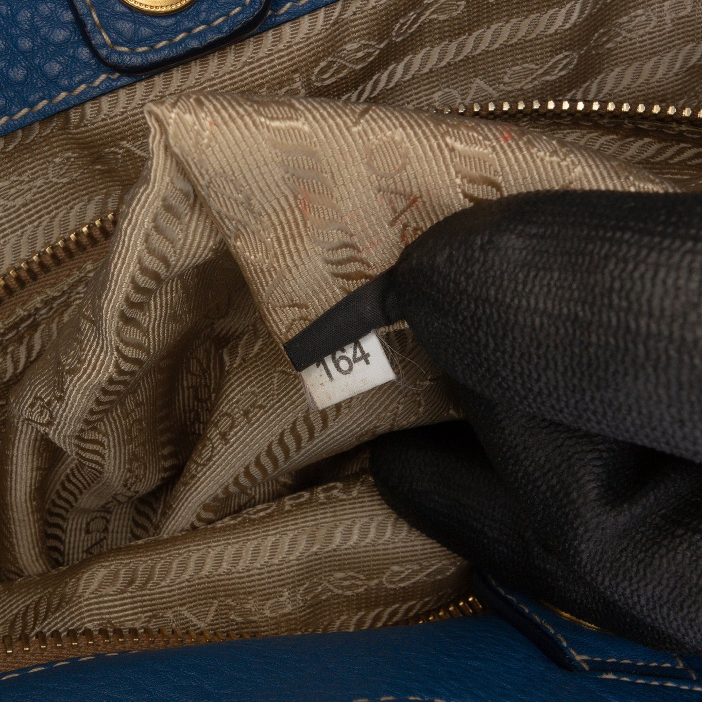 Prada Vitello Daino Side Zip Shopper Tote