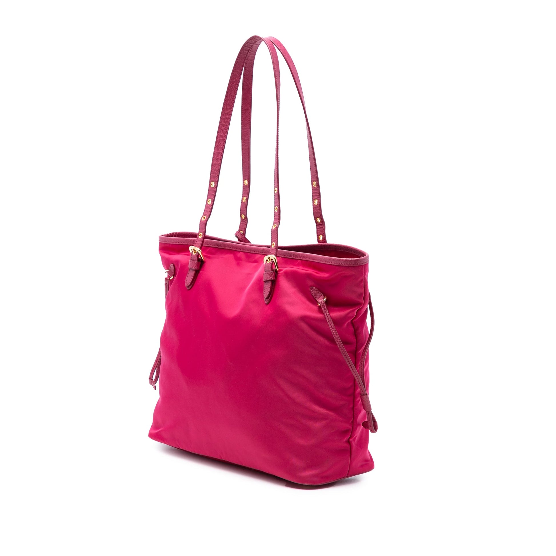 Prada Saffiano Trimmed Tessuto Tote