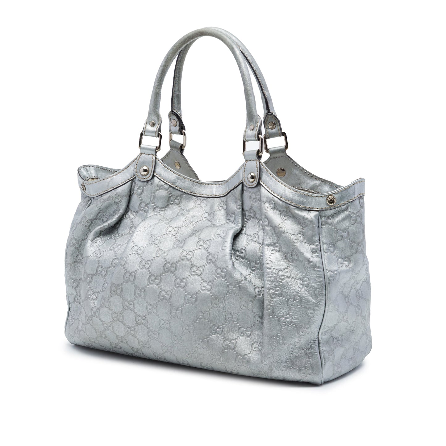 Gucci Medium Metallic Guccissima Sukey Tote