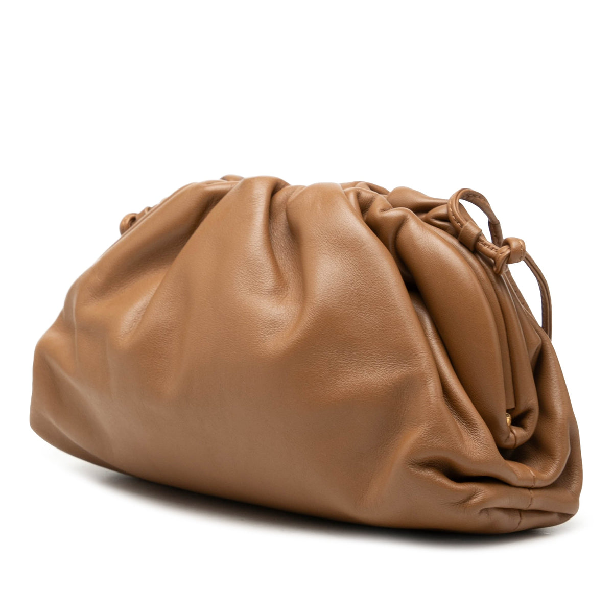 Bottega Veneta Lambskin The Mini Pouch Crossbody — Brown