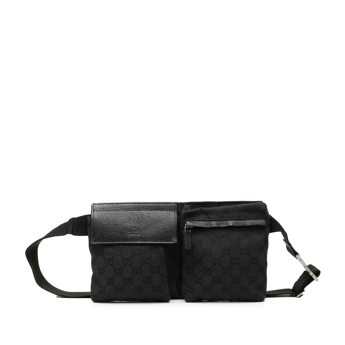 Gucci GG Canvas Double Pocket Belt Bag